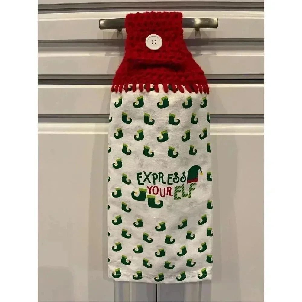 Crochet Top Kitchen Towel- Express Your Elf